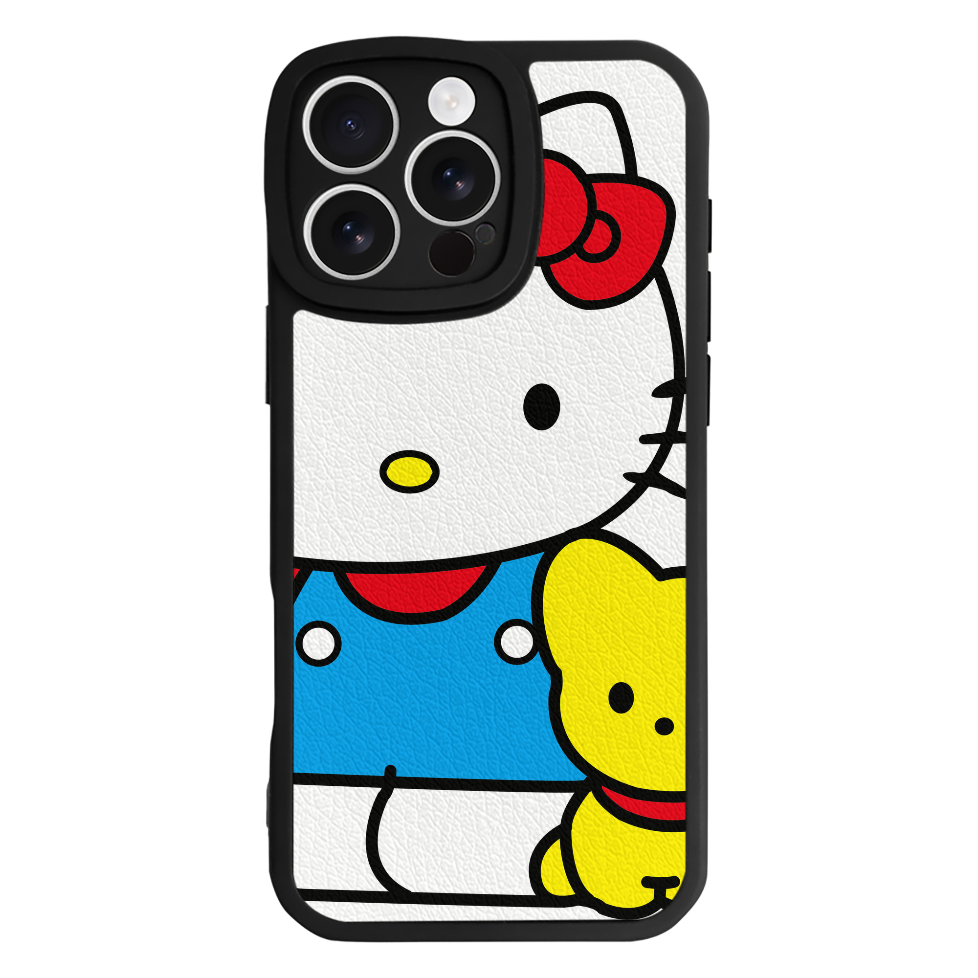 （画像用） Hello Kitty ハローキティ 【iPhone 16シリーズ対応】シリコンスマホケース（レザー調） 材質：シリコン